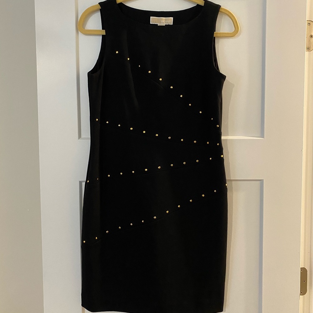 NWT MICHAEL Michael Kors dress in black and gold.